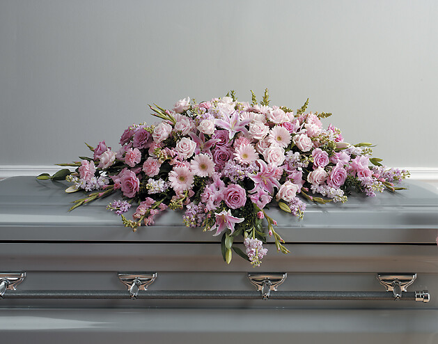 Pretty in Pink Full Casket Spray