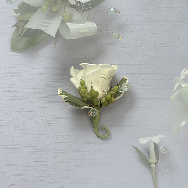 White Rose Boutonniere