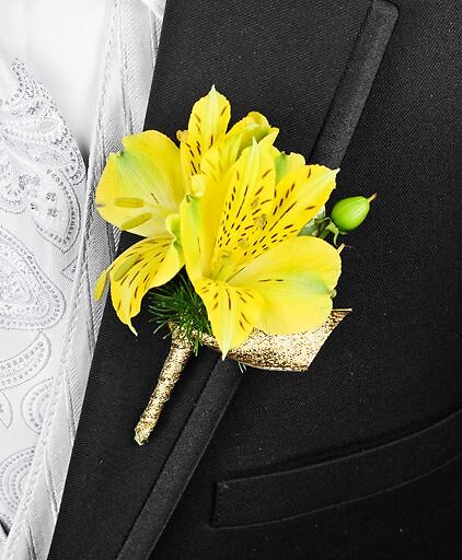 SPRING SUNSHINE PROM BOUTONNIERE